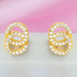Zavya Interlinked Gold Plated 925 Sterling Silver Earrings-image-7