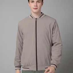 Cantabil Men's Solid Light Beige Full Sleeves Mandrain Collar Regular Fit Mens Casual Jacket-image-20