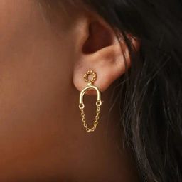 Mabel 92.5 Sterling Silver Chain Dangler Earrings for Women-image-13