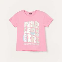 Fame Forever By Lifestyle Pink Cotton Regular Fit Printed T-Shirt-picture-3
