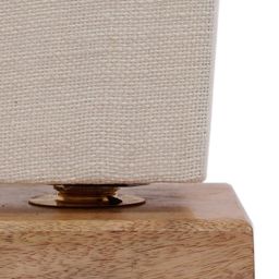 Devansh White & Beige Solid Traditional Column Table Lamp with Shade image 5