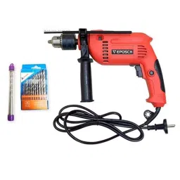 Eposch 13HSS.1WALL 2900rpm 650W Red Rotary Hammer Drill Machine Set with 13 HSS & 1 Wall Bit Set-6