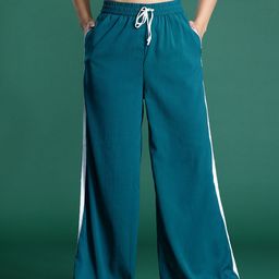 DressBerry Women High-Rise Side-Striped Trousers-image-3