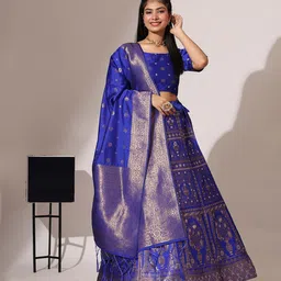 Fabcartz Semi-Stitched Lehenga & Unstitched Blouse With Dupatta-picture-27
