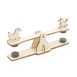 DIY Magnetic Seesaw STEM Kit Model Physics Teaching Aids Assembly Student Experiment Handwork Wooden Material Teaching Handicraft Tools - RS6398DIY Magnetic Seesaw STEM Kit Model Physics Teaching Aids Assembly Student Experiment Handwork Wooden Material Teaching Handicraft Tools - RS6398 image 1