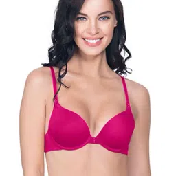 Amante Pink Under Wired Padded Push Up Bra-image-47