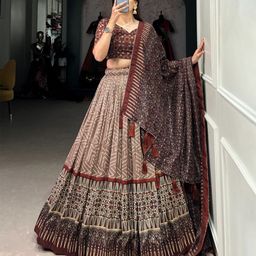 ZIBLON Printed Ready to Wear Lehenga & Blouse With Dupatta-image-71