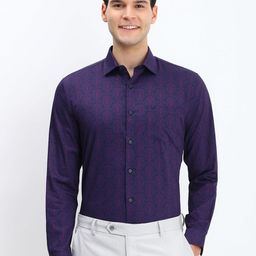 Allen Solly Men Spread Collar Floral Printed Cotton Slim Fit Formal Shirt-picture-20