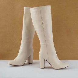 London Rag Block Heel Calf Length Boots-picture-18