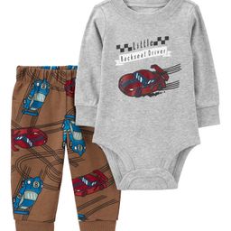 Carter's 2-Piece Grey Race Car Print Pant Set - Grey-image-87