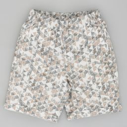 YOUMAA 100% Cotton Triangle Printed Shorts - Brown-image-22