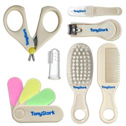 Tony Stark 7-in-1 Baby Grooming Kit Portable Newborn Care Set with Finger Brush, Hair Brush, Comb, Nail Scissors, Nail Clipper, Tweezers & Nail File for Newborns, Infants & Toddlers (White, 0M+)-28