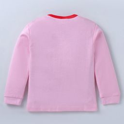 Mini Donuts Interlock Knit Full Sleeves Front Open Vests with Space Theme Print Pack of 3 - Red Pink & Navy Blue image 3