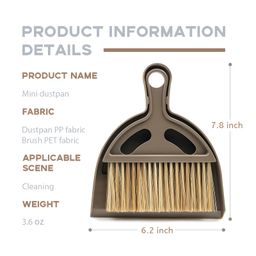 COZY VIBES Mini Broom and Small Dustpan Brush - Mini Broom and Dustpan, Small Broom and Dustpan Set, Mini Dustpan and Brush Set, Small Dust pan and Brush Set-PACKOF 1-COLOR MAY VARY image 3