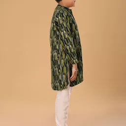 The Mini Trunk Boys Printed Mandairan Coller Regular Kurta with Pyjamas image 2