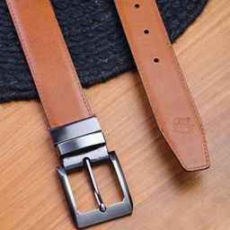 SAZARA Men Textured Leather Reversible Belt-image-56
