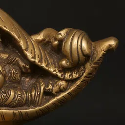 Exotic India Gold-Toned Lord Ganesha Religious Idol Showpiece-picture-9