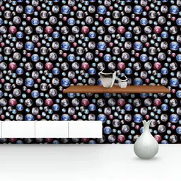 ArtzFolio Black & Blue Printed UV Resistant Wallpaper-image-57