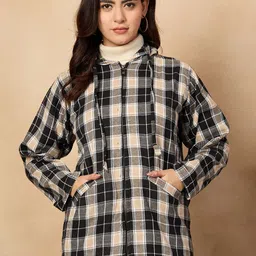 InWeave Women Checked Acrylic Tailored Jacket-image-31