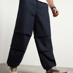 NOBERO Men Oversized Loose Fit Parachute Pants-image-39