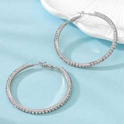 Krelin Silver-Plated Circular Hoop Earrings-15