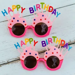 We3 Unisex Pack Of 2 Happy Birthday Round Sunglasses-image-16