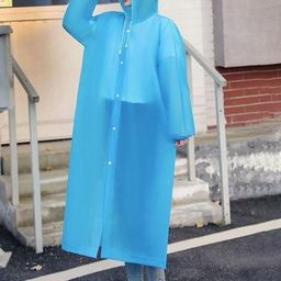 Infispace Hooded Breathable Waterproof Long Rain Jacket-image-90