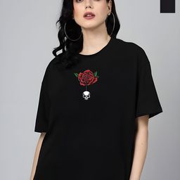 KAIDO Women 2 Drop-Shoulder Sleeves Applique T-shirt-image-85