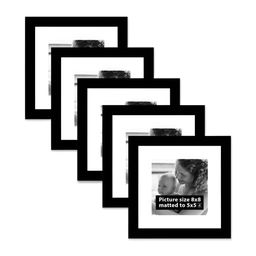 Art Street Black 5 to 7 Pieces Wood Wall Photo Frames-image-45