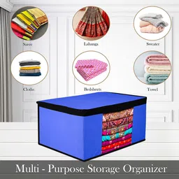 Kuber Industries Blue Set of 3 Regular Multi-Utility Organisers image 5