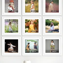 Art Street White 9 Pieces Wooden Wall Photo Frames-21