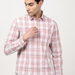 Indian Terrain Men Classic Fit Checked Spread Collar Pure Cotton Casual Shirt-picture-5