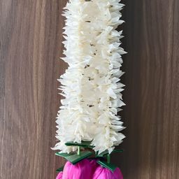 Nutts White & Pink 4 Pieces Paper Gajra Hanging Garlands-image-14