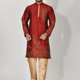 RANAK Men Flared Sleeves Kurta-10