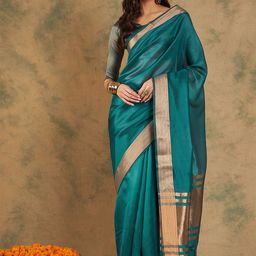 DIVASTRI Zari Organza Saree-image-41