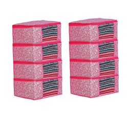 AMAK INC Pink Fabric Multi-Utility Wardrobe Organisers-picture-6