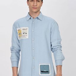Eszett Men Solid Spread Collar Casual Shirt-image-65