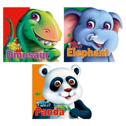 Sawan Panda Elephant Dino Board Books Pack of 3 - English-18