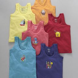 Bodycare Sleeveless Vests Pack of 6 (Color & Print May Vary)-image-31