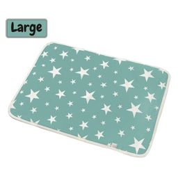 Syga Waterproof Diaper Changing Mat And Mattress Protector Star Design Large - Blue-image-7