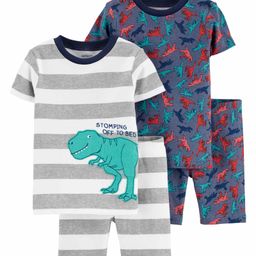 Carter's 4-Piece Dinosaur Snug Fit Cotton PJs -Multicolour-image-44