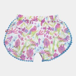Nino Bambino Flower Print Pom Pom Shorts - Multi-image-43