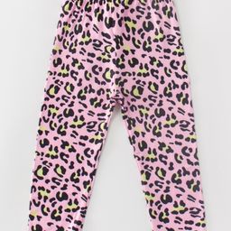 Kookie Kids Full Length Lounge Pant Leopard Print - Pink-image-10