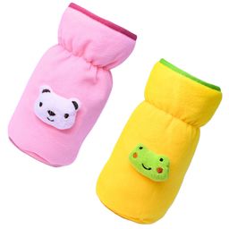 The Little Lookers Velvet Plush Toy Bottle Cover Pack of 2 Pink Yellow - Fits 330 ml Bottle-28