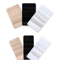 Inner Pack Of 6 Bra Extenders - Black White Beige-image-75