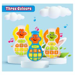 Fiddlerz Music Mobile Baby Cell Phone With Lights & Soft Sound Musical Early Learning Educational Toy Pack of 1 - Multicolor (Color May Vary)-picture-18
