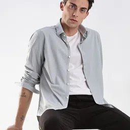 Calvin Klein Jeans Cotton Slim Fit Opaque Casual Shirt-image-54