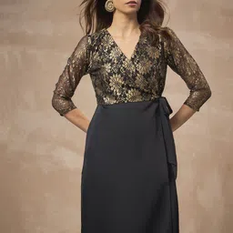 all about you Floral Print Satin Dress-image-41