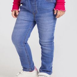 Hopscotch Girls Slim Fit Mid-Rise Light Fade Stretchable Jeans-picture-37