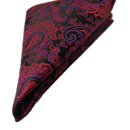 VOICI Red Paisley Printed Pocket Squares-image-97